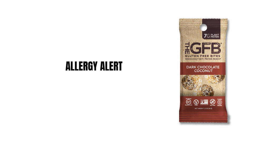 Allergy Alert on 1.2oz Dark Chocolate Coconut Bites