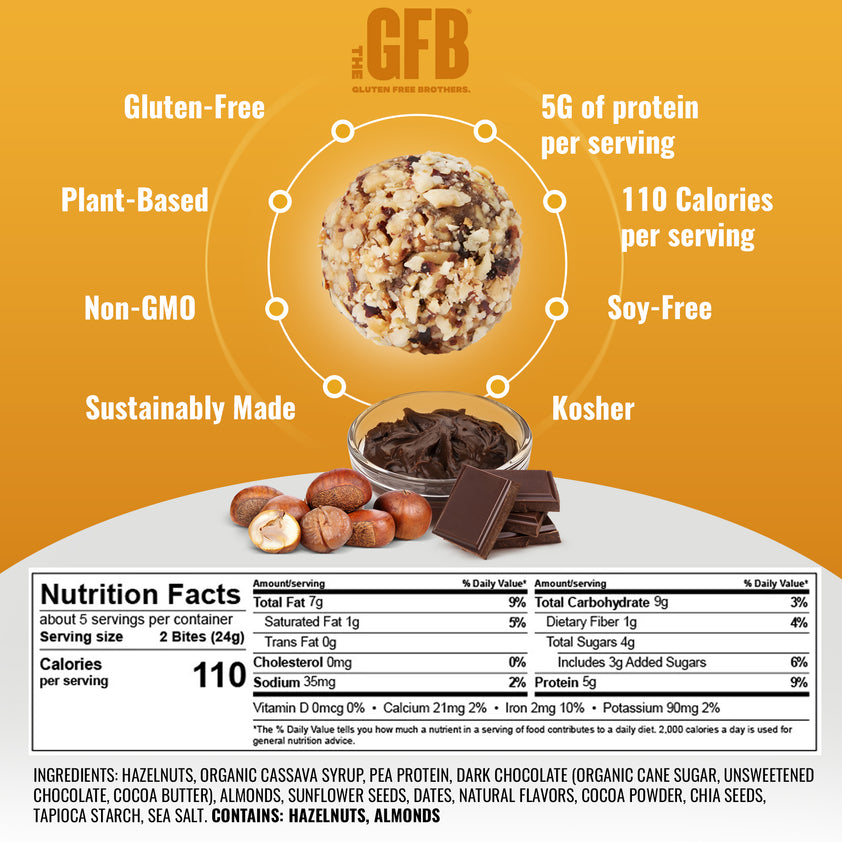 Dark Chocolate Hazelnut GRAIN FREE Bites – The GFB