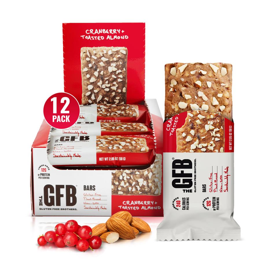 The GFB: Gluten Free Bar: Cranberry Toasted Almond Protein Bars
